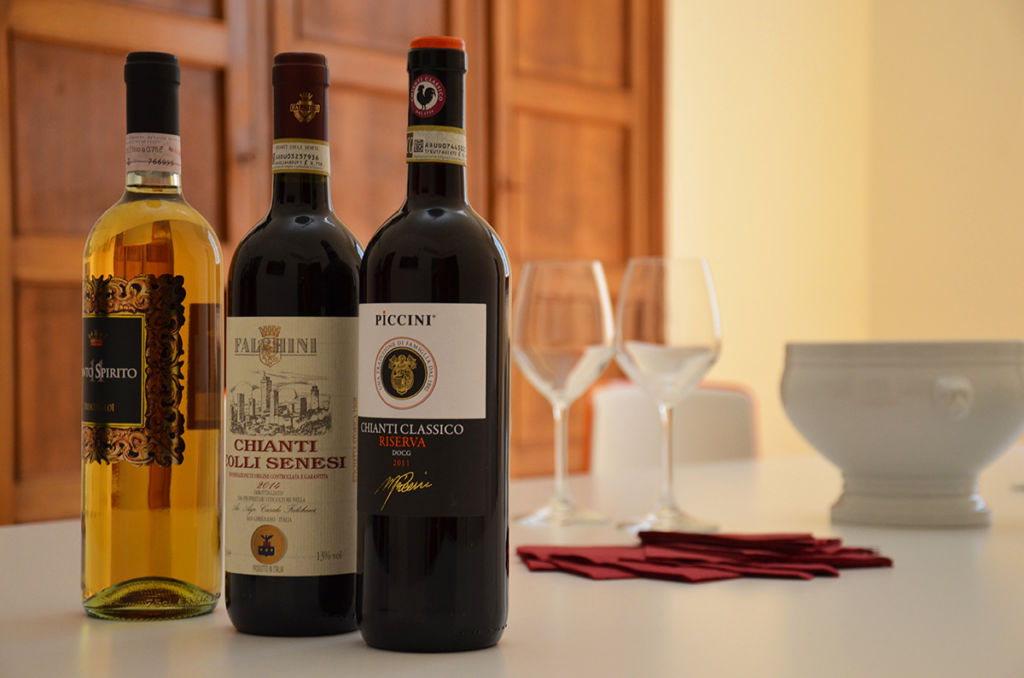 Italien ist bekannt für seine typischen produkte und wein